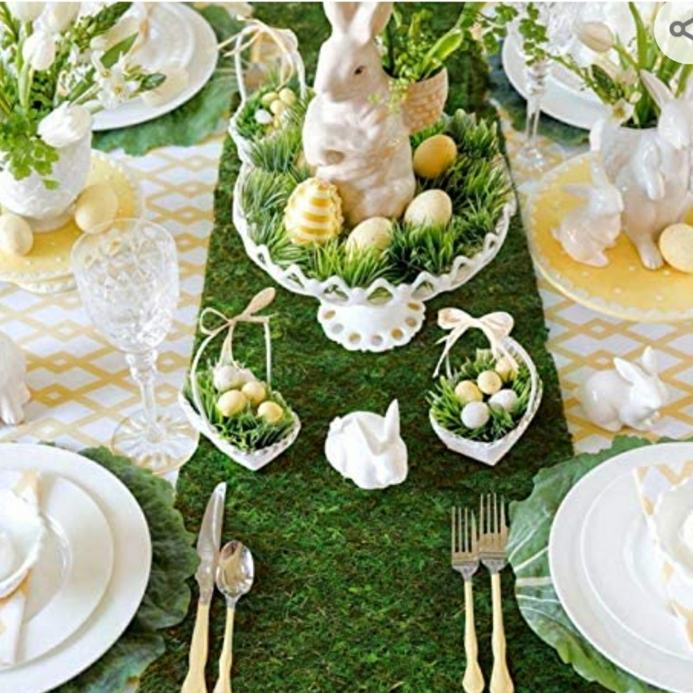 Natural Moss Table Runner